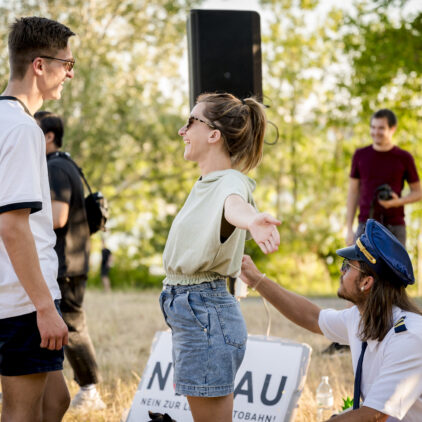 Publikum bei einem Konzert von Musik am Fluss