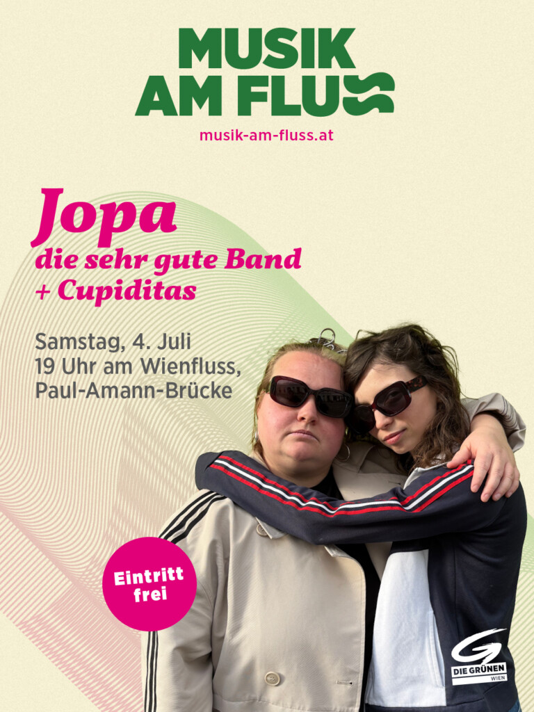 Plakatsujet Jopa bei Musik am Fluss am 4.7.2026 am Wienfluss