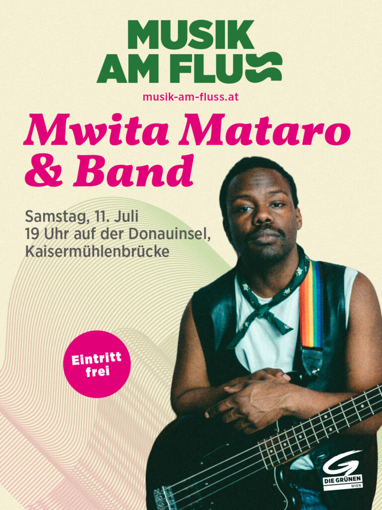 Plakatsujet Mwita Mataro bei Musik am Fluss am 11.7.2026 auf der Donauinsel